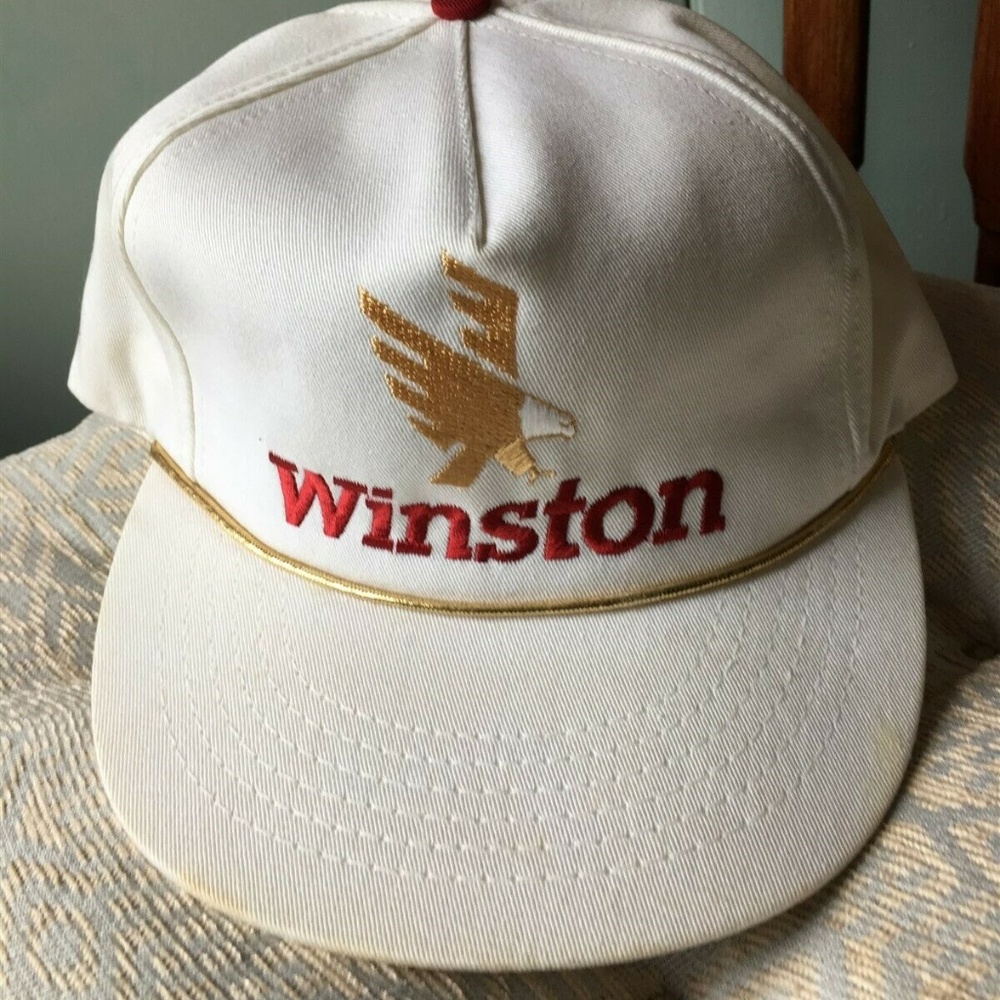 Vintage Winston Gold Eagle snapback hat made in US
